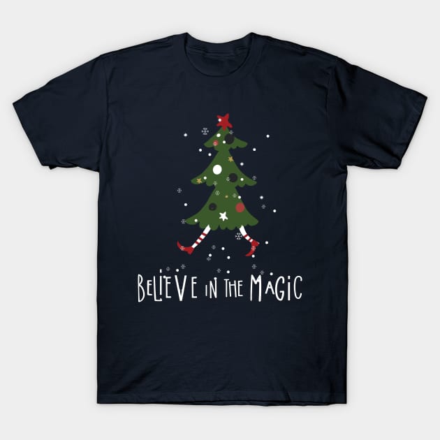 Believe in the Magic of Christmas T-Shirt by studioaartanddesign